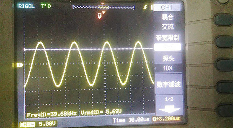 ADP Capacitor Test Power Supply output waveform-40Khz